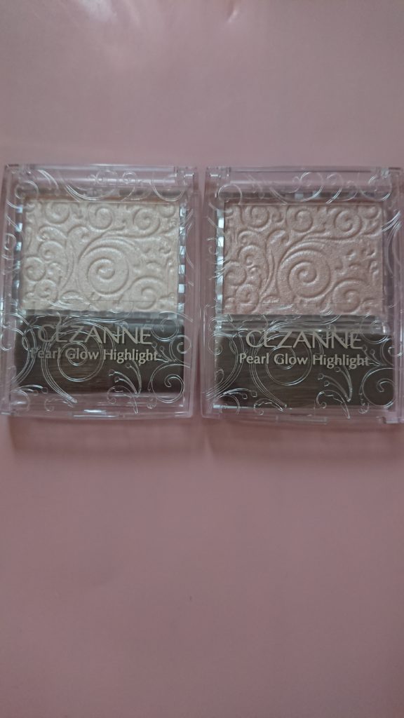 セザンヌのパールグロウハイライト２色比較