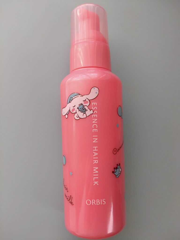 オルビスのヘアミルク（シナモロールデザインのボトル）